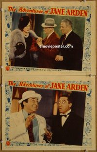 4402 ADVENTURES OF JANE ARDEN 2 lobby cards '39 Rosella Towne