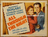 1108 ALL THROUGH THE NIGHT title lobby card '42 Humphrey Bogart, noir!