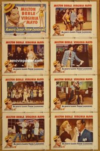 3608 ALWAYS LEAVE THEM LAUGHING 8 lobby cards '49 Berle, Mayo
