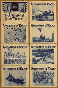 3614 APPOINTMENT IN TOKYO 8 lobby cards '45 World War II