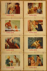 3620 BABY DOLL 8 lobby cards '57 Carrol Baker, sex classic!