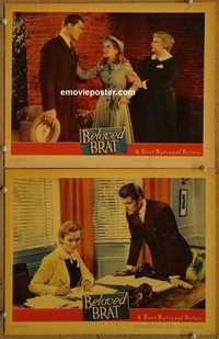 4410 BELOVED BRAT 2 lobby cards '38 Dolores Costello, Granville