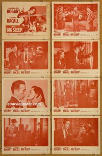 3631 BIG SLEEP 8 lobby cards R54 Humphrey Bogart, Bacall