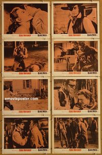 3635 BLACK PATCH 8 lobby cards '57 one-eyed George Montgomery!
