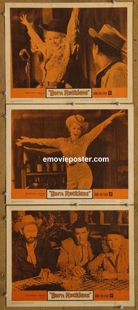 4308 BORN RECKLESS 3 lobby cards '59 sexy Mamie Van Doren!