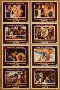 3652 CAPTAIN HORATIO HORNBLOWER 8 lobby cards '51 Gregory Peck