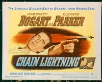 1135 CHAIN LIGHTNING title lobby card '49 Humphrey Bogart, Parker
