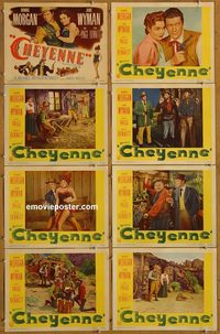 3659 CHEYENNE 8 lobby cards '47 Dennis Morgan, Jane Wyman