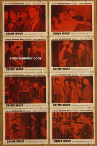 3673 CRIME WAVE 8 lobby cards '53 Sterling Hayden, film noir