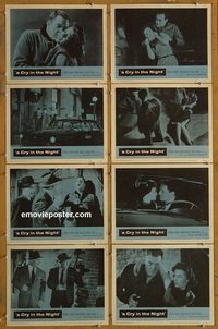 3676 CRY IN THE NIGHT 8 lobby cards '56 Natalie Wood, O'Brien