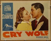 2336 CRY WOLF lobby card '47 Errol Flynn, Barbara Stanwyck