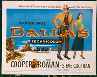 1150 DALLAS title lobby card '50 Gary Cooper, Raymond Massey