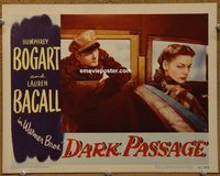 2339 DARK PASSAGE #5 lobby card '47 Lauren Bacall stopped by cop!