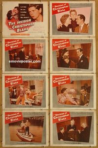 3684 DECISION OF CHRISTOPHER BLAKE 8 lobby cards '48 Alexis Smith