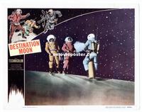 #287 DESTINATION MOON lobby card '50 astronauts spacewalking!!
