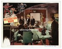 #291 DESTINATION MOON lobby card #2 '50 scientists explaining!!