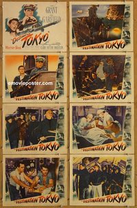 3687 DESTINATION TOKYO 8 lobby cards '43 Cary Grant, Garfield
