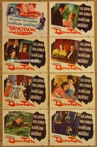 3688 DEVOTION 8 lobby cards '46 Ida Lupino, Paul Henreid
