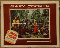 2348 DISTANT DRUMS lobby card '51 Gary Cooper in buckskin!