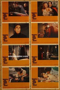 3692 DRACULA HAS RISEN FROM THE GRAVE 8 lobby cards '69 Chris Lee