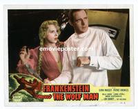 #070 FRANKENSTEIN MEETS THE WOLF MAN lobby card #2 R49 Massey!