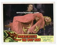 #065 FRANKENSTEIN MEETS THE WOLF MAN lobby card #7 R49 w/girl!!