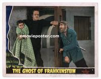 #008 GHOST OF FRANKENSTEIN #2 lobby card '42 Chaney Jr & Lugosi!!