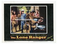 2076 LONE RANGER lobby card #6 '56 Moore & Tonto save the day!