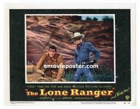 2080 LONE RANGER lobby card #7 '56 great Moore & Tonto portrait!