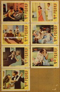 3916 SEX & THE SINGLE GIRL 7 lobby cards '65 Tony Curtis, Wood
