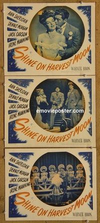 4340 SHINE ON HARVEST MOON 3 lobby cards '44 Ann Sheridan