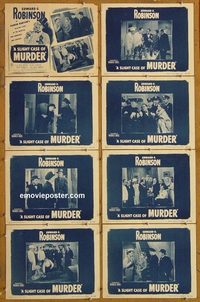3819 SLIGHT CASE OF MURDER 8 lobby cards R48 Ed G. Robinson