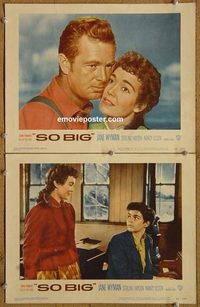 4492 SO BIG 2 lobby cards '53 Jane Wyman, Sterling Hayden