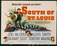 1327 SOUTH OF ST LOUIS title lobby card '49 Joel McCrea, Alexis Smith