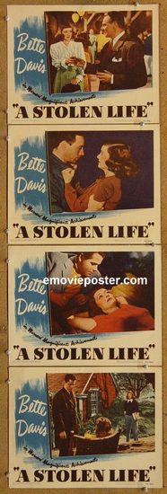 4242 STOLEN LIFE 4 lobby cards '46 Bette Davis, Glenn Ford