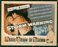 1333 STORM WARNING title lobby card '51 Ginger Rogers, Ronald Reagan
