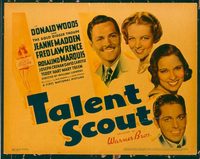 1340 TALENT SCOUT title lobby card '37 Donald Woods, Hollywood!