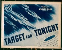 1341 TARGET FOR TONIGHT title lobby card '41 great fighter jets image!
