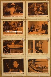 3844 TEENAGERS FROM OUTER SPACE 8 lobby cards '59 bizarre!