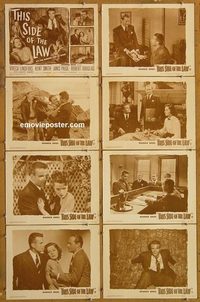 3847 THIS SIDE OF THE LAW 8 lobby cards '50 Viveca Lindfors