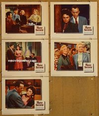 4126 THREE SECRETS 5 lobby cards '50 Eleanor Parker, Patricia Neal