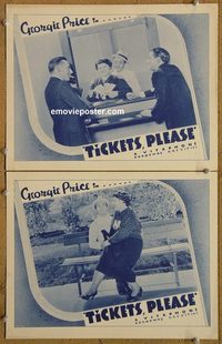 4501 TICKETS PLEASE 2 lobby cards '30s Vitaphone theater movie!