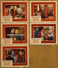 4127 TOMORROW IS ANOTHER DAY 5 lobby cards '51 Roman, Cochran