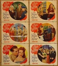 4016 TOO YOUNG TO KNOW 6 lobby cards '45 Joan Leslie, Hutton