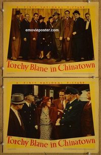 4503 TORCHY BLANE IN CHINATOWN 2 lobby cards '39 Glenda Farrell