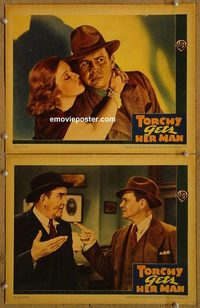 4504 TORCHY GETS HER MAN 2 lobby cards '38 Farrell as Blane!