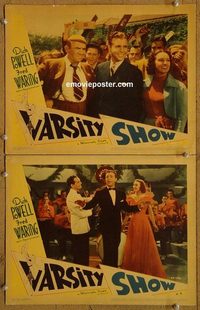 4509 VARSITY SHOW 2 lobby cards '37 Dick Powell, Fred Waring