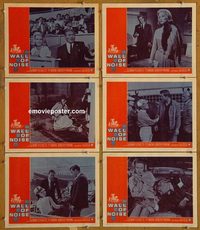 4018 WALL OF NOISE 6 lobby cards '63 Pleshette, horse racing!