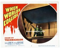 #298 WHEN WORLDS COLLIDE lobby card #3 '51 inside the spaceship!!