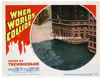 #297 WHEN WORLDS COLLIDE lobby card #4 '51 tidal waves on Earth!!